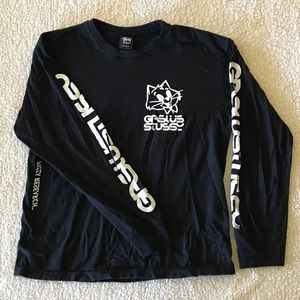 Long Sleeve Black Stussy Shirt